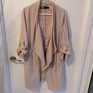 Dusty rose Zara light trench coat